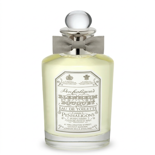 Penhaligons Blenheim Bouquet bottle centered on a white background